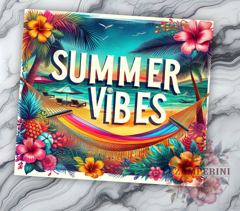 Tropical Sunset Beach 20oz Tumbler Wrap PNG, Summer Vibes Tumbler Png, Straight & Tapered Tumbler Wrap, Instant Digital Download Sublimation Li Zamperini 