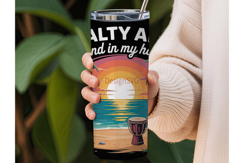Tropical Sunset Beach 20oz Tumbler Wrap Sublimation DesignSVG 