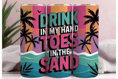Tropical Sunset Beach Skinny Tumbler Sublimation PixelChick 