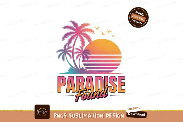 Tropical sunset palm trees and birds image Sublimation Designangry 