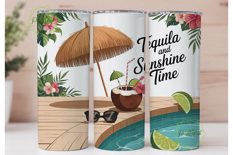 Tropical Tequila Sunshine 20oz Tumbler Sublimation PixelChick 