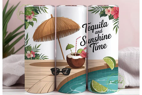 Tropical Tequila Sunshine 20oz Tumbler Sublimation PixelChick 