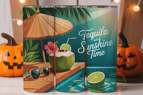 Tropical Tequila Sunshine 20oz Tumbler Sublimation PixelChick 