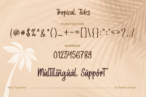 Tropical Tides - Handwritten Font Font Sakha Design Studio 