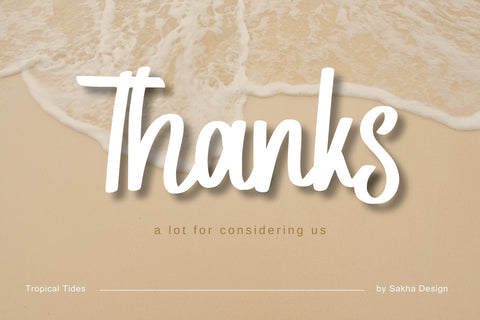 Tropical Tides - Handwritten Font Font Sakha Design Studio 