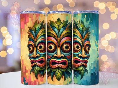 Tropical Tiki 20oz Tumbler Wrap Sublimation Design, Straight Tapered Tumbler Wrap, Hawaiian Luau Tumbler Png, Instant Digital Download Sublimation SvggirlplusArt 