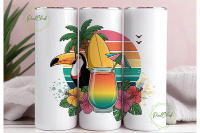 Tropical Toucan 20oz Tumbler Wrap Sublimation PixelChick 