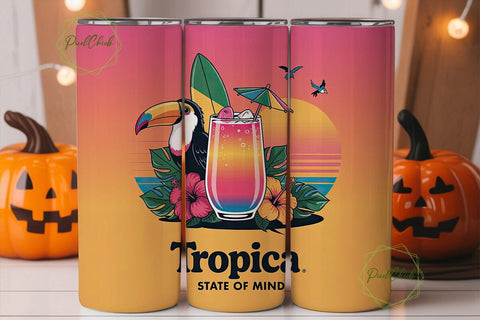 Tropical Toucan 20oz Tumbler Wrap Sublimation PixelChick 
