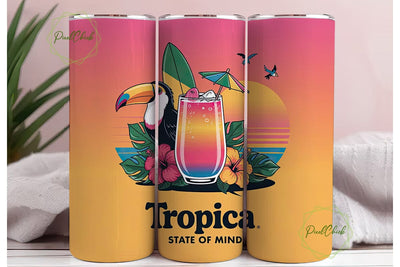 Tropical Toucan 20oz Tumbler Wrap Sublimation PixelChick 