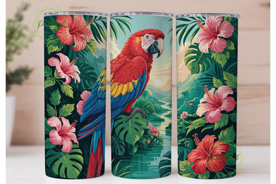 Tropical Toucan Paradise 20oz Tumbler Sublimation PixelChick 