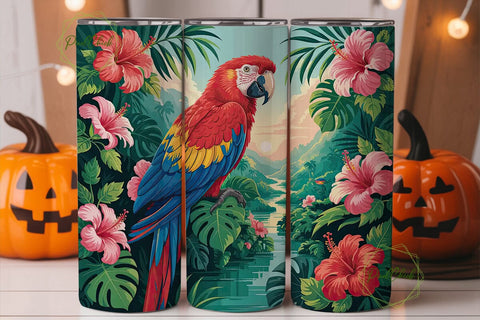 Tropical Toucan Paradise 20oz Tumbler Sublimation PixelChick 