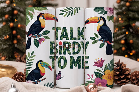 Tropical Toucans 20oz Tumbler Wrap Sublimation DesignSVG 