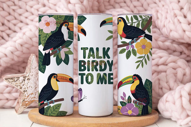 Tropical Toucans 20oz Tumbler Wrap Sublimation DesignSVG 