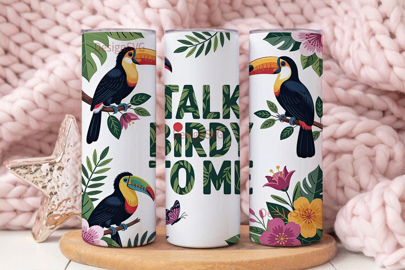 Tropical Toucans 20oz Tumbler Wrap Sublimation DesignSVG 
