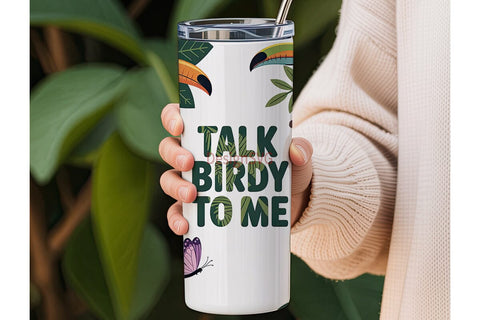 Tropical Toucans 20oz Tumbler Wrap Sublimation DesignSVG 