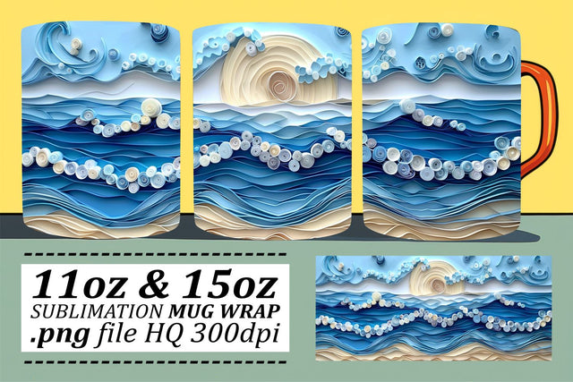 Tropical Treasures Mug Sublimation Design Sublimation afrosvg 