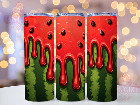 Tropical Watermelon Summer 20oz Tumbler, Summer Tumbler Design, 20oz Sublimation Wrap, Summer Drinkware, Cute Watermelon Gift, Fruit Theme Tumbler, Tropical Vibes Tumbler Sublimation SvggirlplusArt 