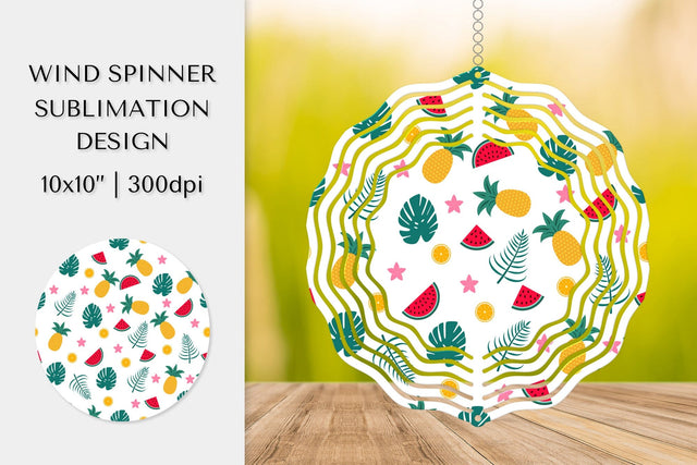 Tropical Wind Spinner Sublimation Design. Summer Spinner 04 Sublimation LaBelezoka 