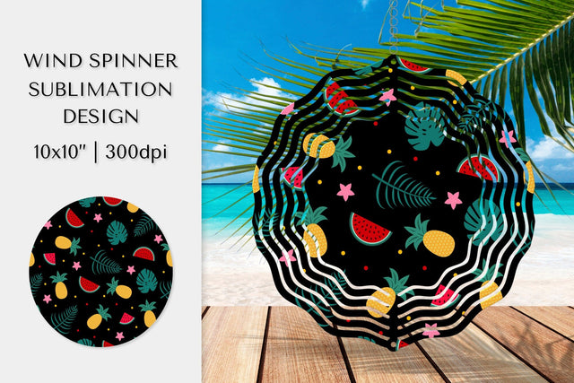 Tropical Wind Spinner Sublimation Design. Summer Spinner 06 Sublimation LaBelezoka 