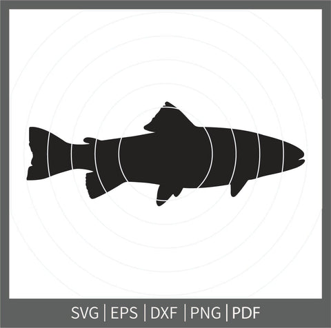 Trout Fish png, Trout Fish monograme, Trout Fish Vector, Trout Fishing Svg, Fishing Silhouette, Trout Svg, Trout Fish Cricut SVG Dinvect 