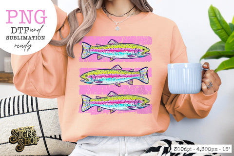 Trout PNG | Summer Lake Fish Shirt Design Sublimation The Vintage Signs Shop 