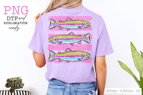 Trout PNG | Summer Lake Fish Shirt Design Sublimation The Vintage Signs Shop 