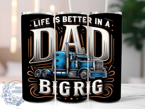 Truck Driver 20oz Skinny Tumbler, Trucker for Dad Tumbler Png, Straight & Tapered Tumbler Wrap, Instant Digital Download Sublimation ToriDesigns 