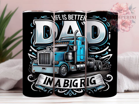 Truck Driver Life 20oz Tumbler Wrap PNG, Fathers Day Tumbler Png, Straight & Tapered Tumbler Wrap, Instant Digital Download Sublimation Li Zamperini 