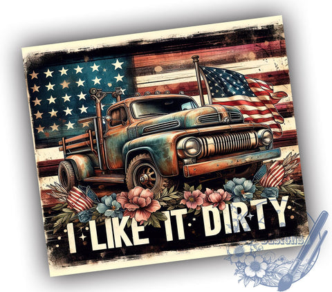 Truck Patriotic 20oz Skinny Tumbler, Adventure Patriotic Tumbler Png, Straight & Tapered Tumbler Wrap, Instant Digital Download Sublimation ToriDesigns 