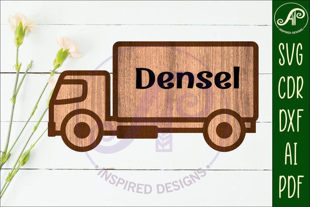 Truck two layer wall name sign SVG APInspireddesigns 