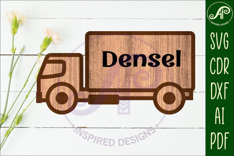 Truck two layer wall name sign SVG APInspireddesigns 