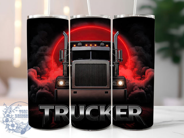 Trucker 18-Wheeler 20oz Diesel Life Tumbler, Big Rig Cup Design, 18-Wheeler Sublimation, 20oz Truck Driver Mug, Semi Truck PNG, Highway Hauler Tumbler, Diesel Life Cup Sublimation ToriDesigns 