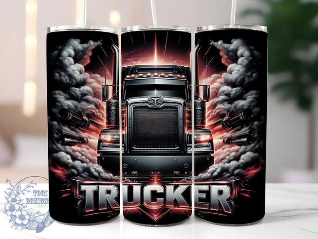 Trucker 18-Wheeler 20oz Diesel Life Tumbler, Big Rig Cup Design, 18-Wheeler Sublimation, 20oz Truck Driver Mug, Semi Truck PNG, Highway Hauler Tumbler, Diesel Life Cup Sublimation ToriDesigns 
