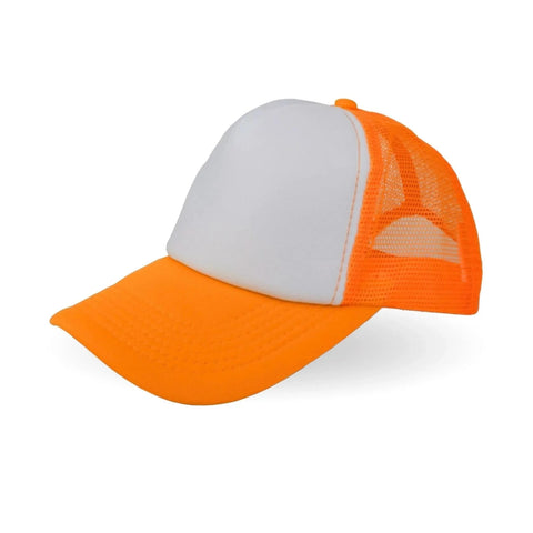Trucker Hat - Orange & White (One Size Fits All) Physical DIY Craft Warehouse 