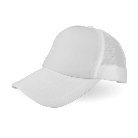 Trucker Hat - White & White (One Size Fits All) Physical DIY Craft Warehouse 
