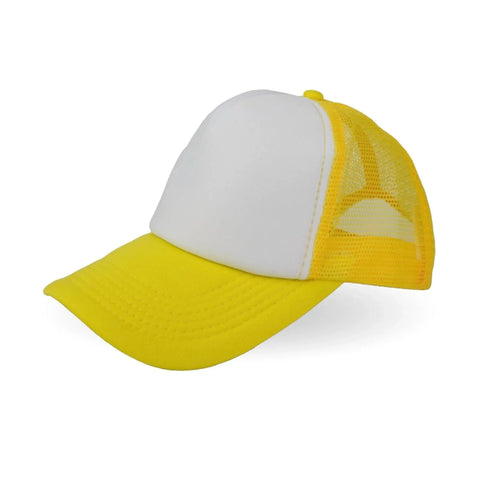 Trucker Hat - Yellow & White (One Size Fits All) Physical DIY Craft Warehouse 