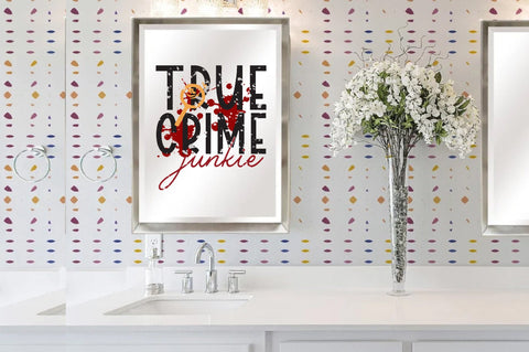 True crime junkie PNG, Halloween digital download, True crime sublimation transfer, Crime show PNG file Sublimation Jagonath Roy 