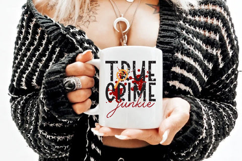 True crime junkie PNG, Halloween digital download, True crime sublimation transfer, Crime show PNG file Sublimation Jagonath Roy 