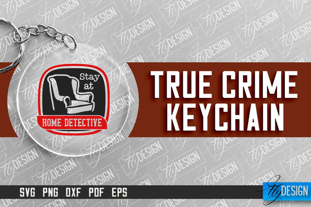 True Crime Keychain SVG | Round Keychain Design | Criminal Quotes SVG SVG Fly Design 