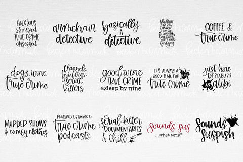 True Crime SVG Bundle SVG Beck McCormick 