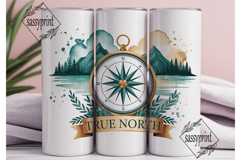 True North Adventure 20oz Tumbler Wrap Sublimation sassyprint 