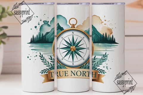 True North Adventure 20oz Tumbler Wrap Sublimation sassyprint 