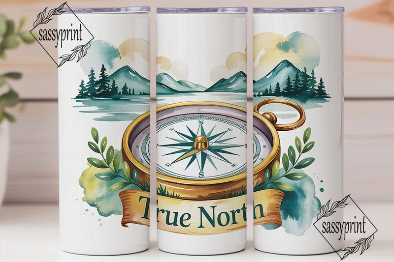 True North Adventure 20oz Tumbler Wrap Sublimation sassyprint 