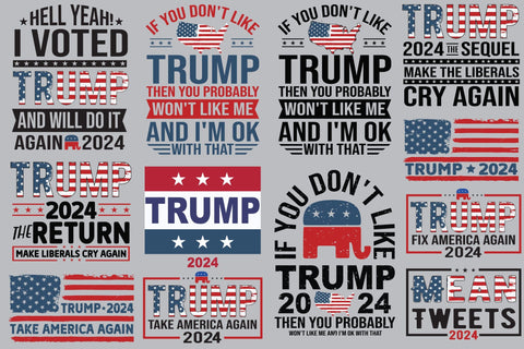 Trump 2024 svg bundle, Trump Quote bundle, Trump President,I voted Trump, Mean Tweets svg, Stand with the blue,Trump again svg,Usa vote 2024 SVG Isabella Machell 