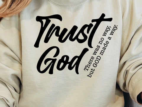Trust God Svg, Christian Svg, Faith Svg, Created with a Purpose Svg, Religious Svg, Bible Verse Svg SVG DesignDestine 