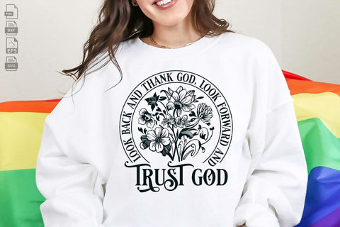Trust God SVG, Look Back And Thank God Svg SVG DesignDestine 