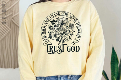 Trust God SVG, Look Back And Thank God Svg SVG DesignDestine 
