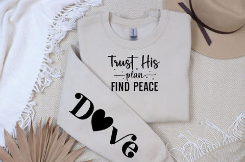 Trust His plan find peace Sleeve SVG Design, Christian Sleeve SVG, Faith SVG Design, Jesus Sleeve SVG SVG Regulrcrative 