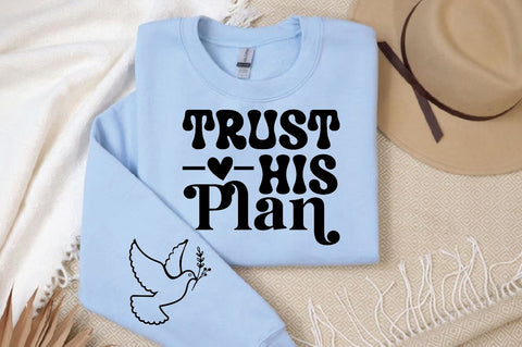Trust His Plan Sleeve SVG Design, Christian Sleeve SVG, Faith SVG Design, Jesus Sleeve SVG SVG Regulrcrative 