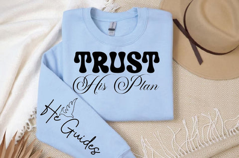 Trust His Plan Sleeve SVG Design, Christian Sleeve SVG, Faith SVG Design, Jesus Sleeve SVG SVG Regulrcrative 